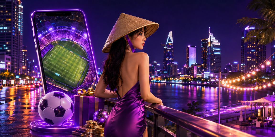 Người dùng đội nón lá tại TP.HCM theo dõi cá cược thể thao trực tuyến