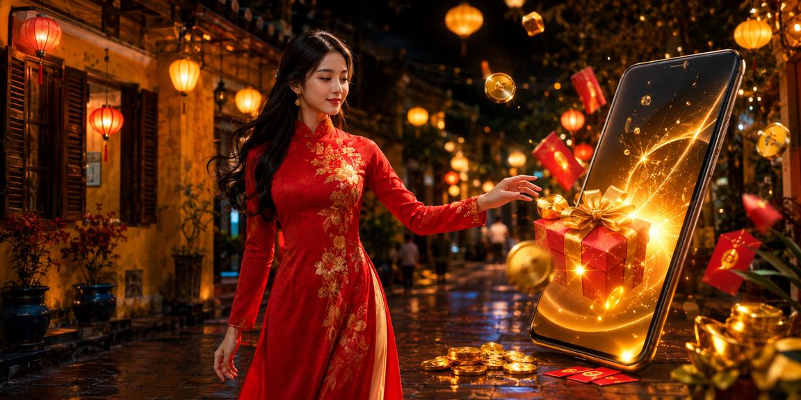 Phong bì đỏ may mắn và trò chơi dịp lễ tại Hội An trên 98vin